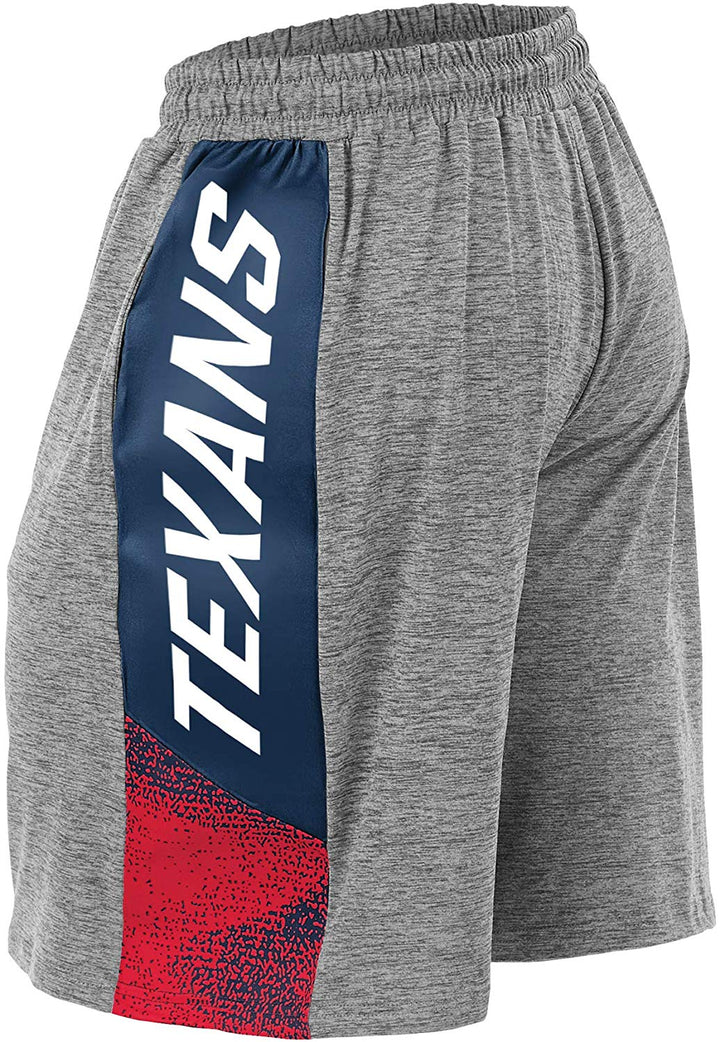 Zubaz NFL Football Men's Houston Texans Tonal Space Dye Static Stripe Shorts