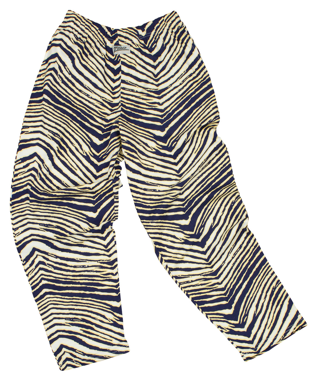 Zubaz Men's Zebra Striped Lounge Pants, Navy/White/Gold