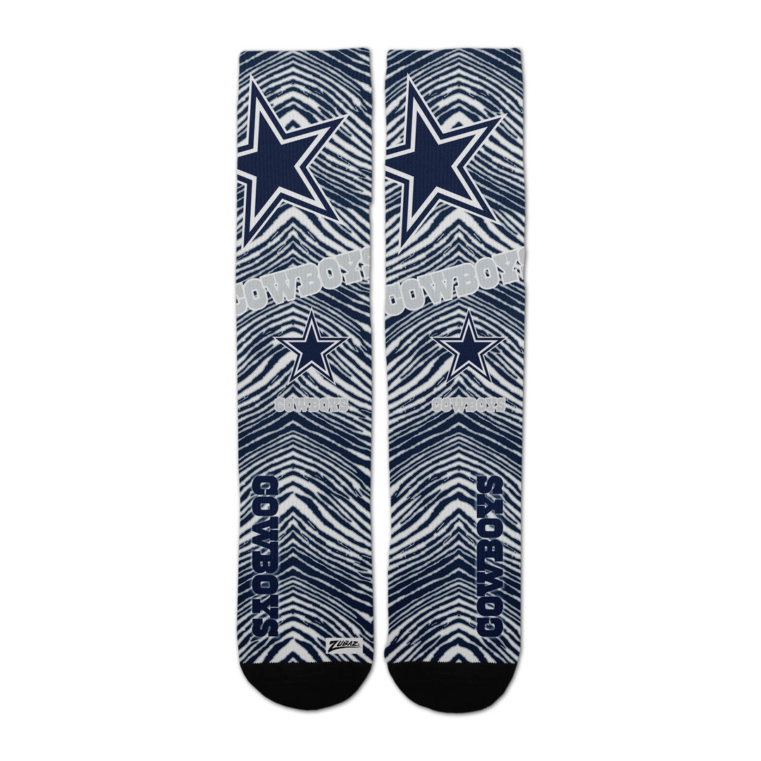 Zubaz By For Bare Feet NFL Zubified Adult and Youth Dress Socks, Dallas Cowboys, One Size