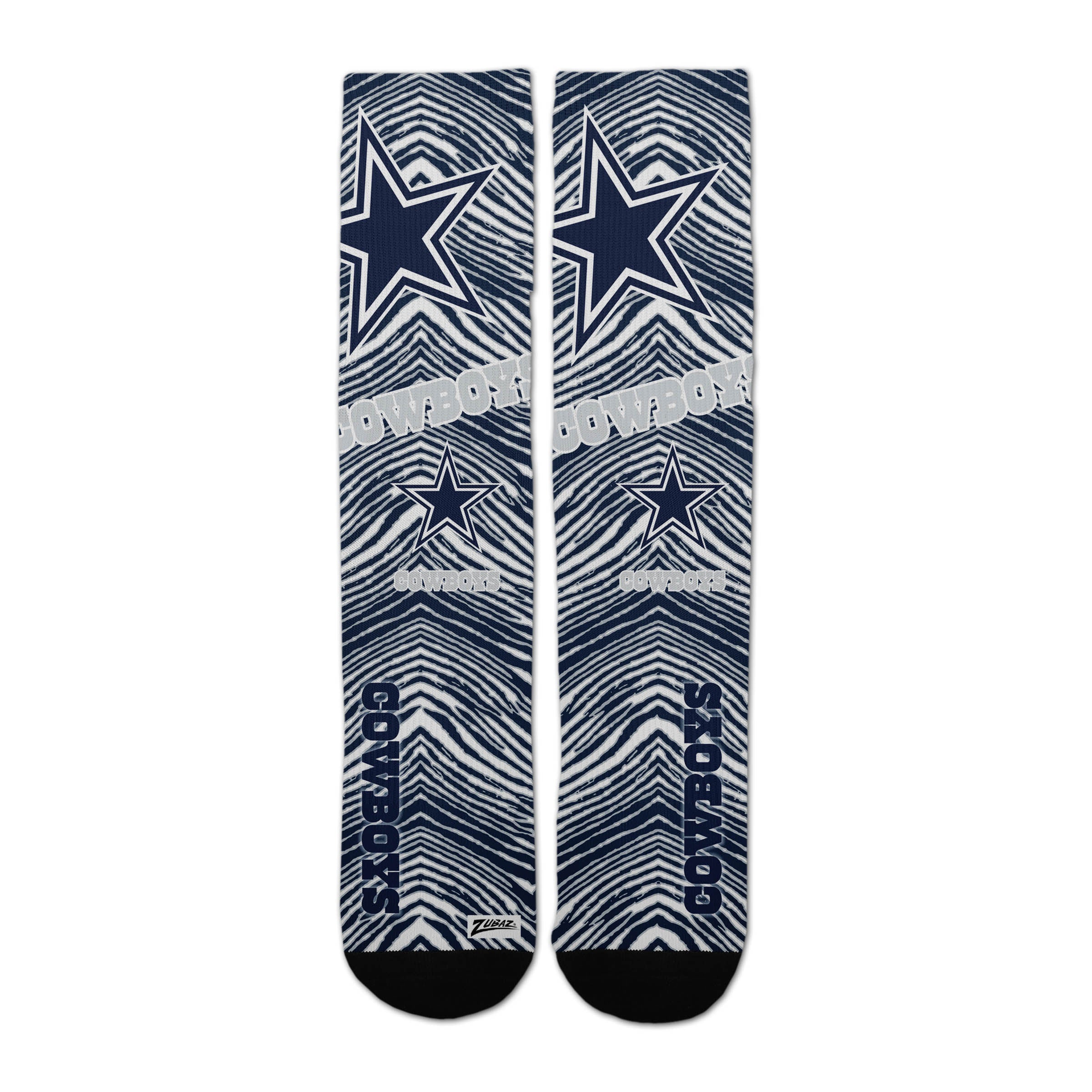 Zubaz By For Bare Feet NFL Zubified Adult and Youth Dress Socks, Dallas Cowboys, One Size