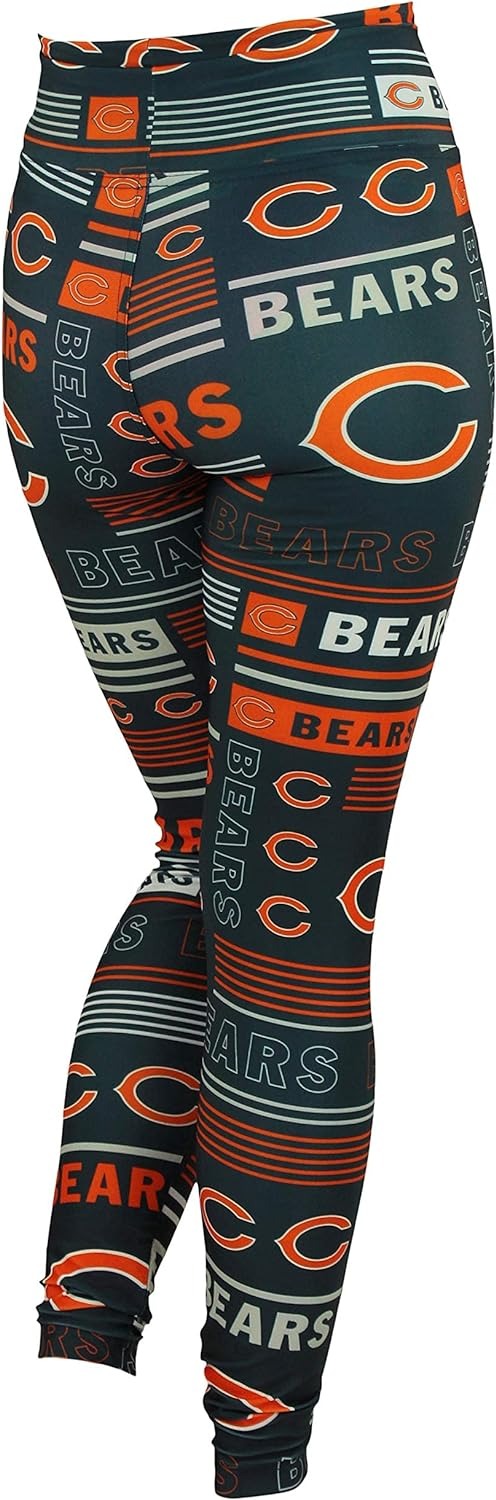 Zubaz NFL CHICAGO BEARS TEAM COLOR COLUMN LEGGING XS