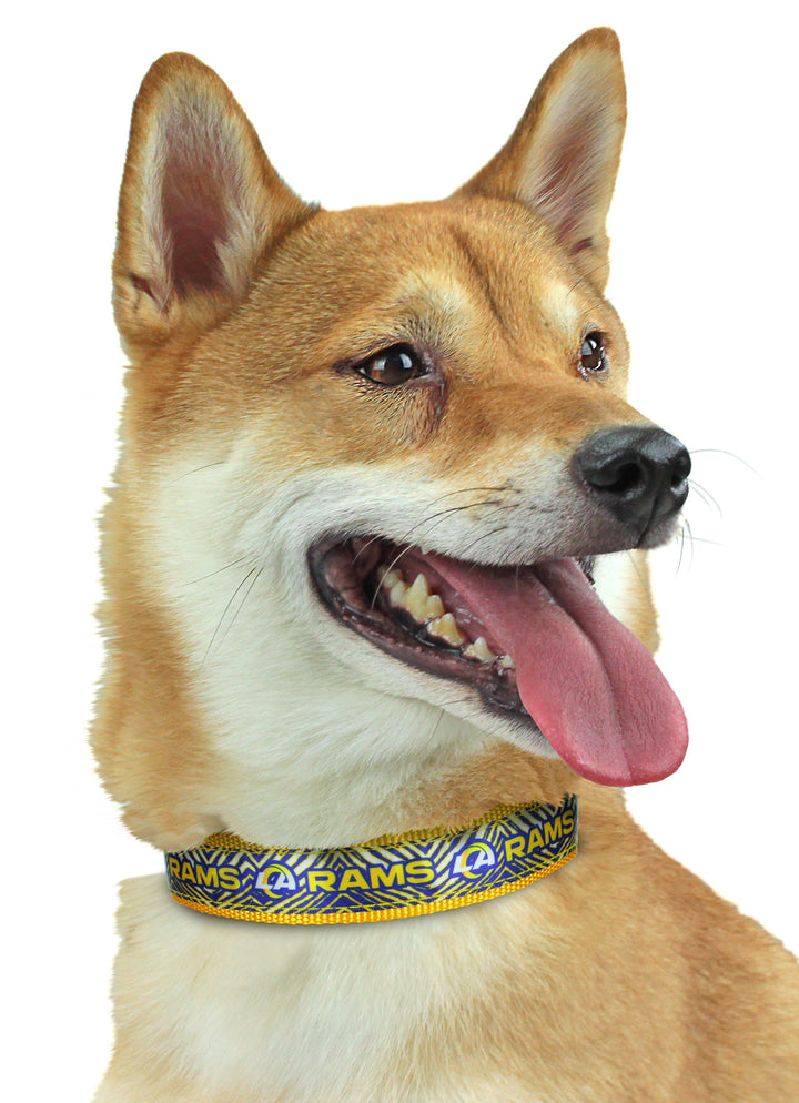 Zubaz X Pets First NFL Los Angeles Rams Team Adjustable Dog Collar