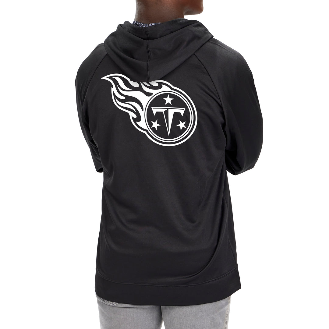 Zubaz Men's NFL Tennessee Titans Full Zip Viper Print Fleece Hoodie