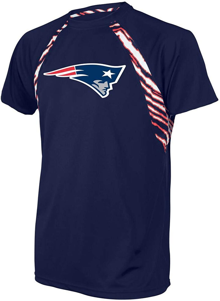 Zubaz NFL Football Men's New England Patriots Zebra Accent T-Shirt