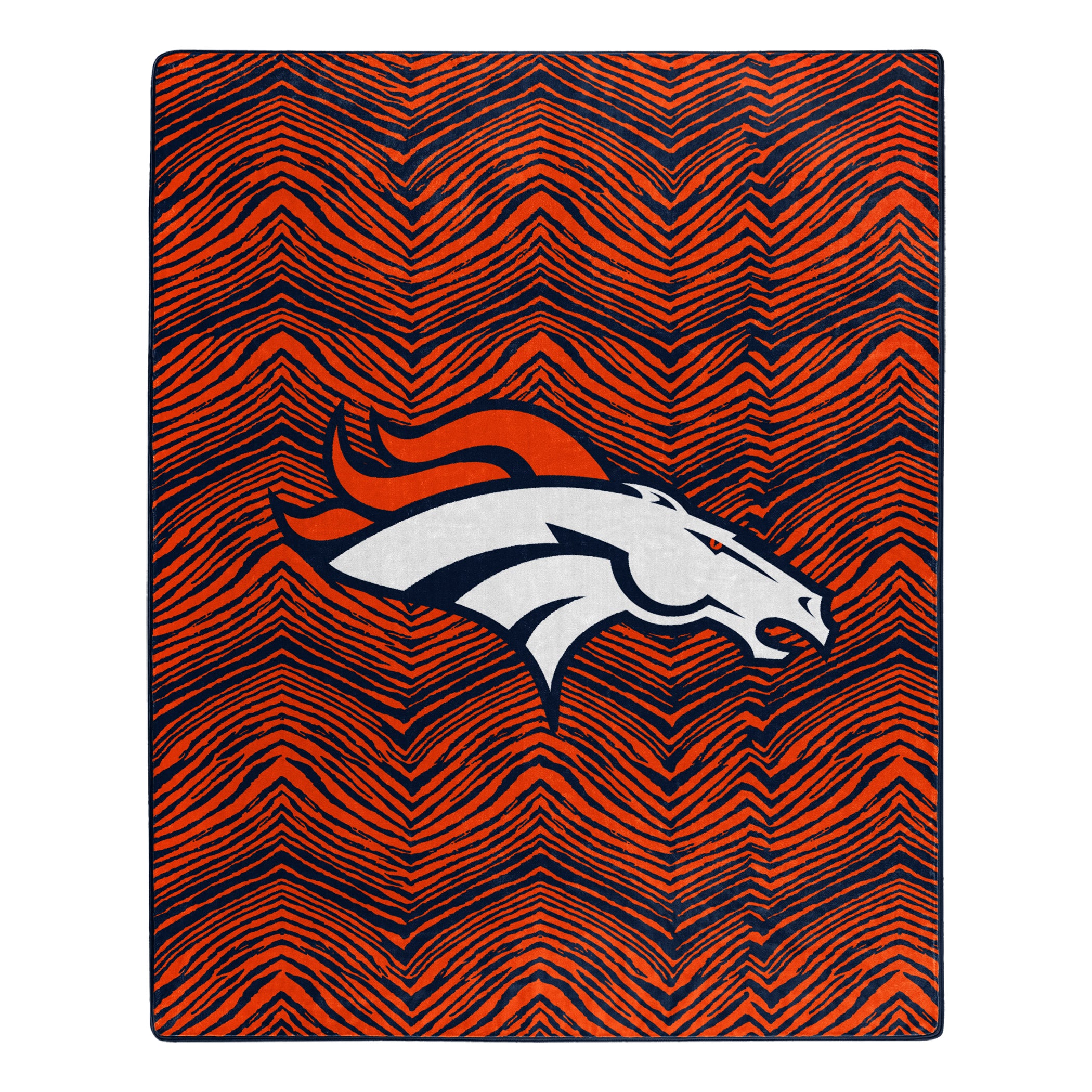 Zubaz X Northwest NFL Denver Broncos Zubified Raschel Throw Blanket