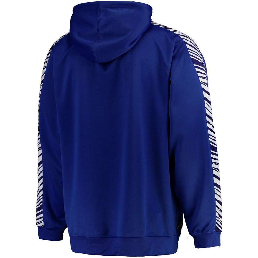 Zubaz NFL Men's Indianapolis Colts Spacedye Zebra Hoodie, Blue, Large