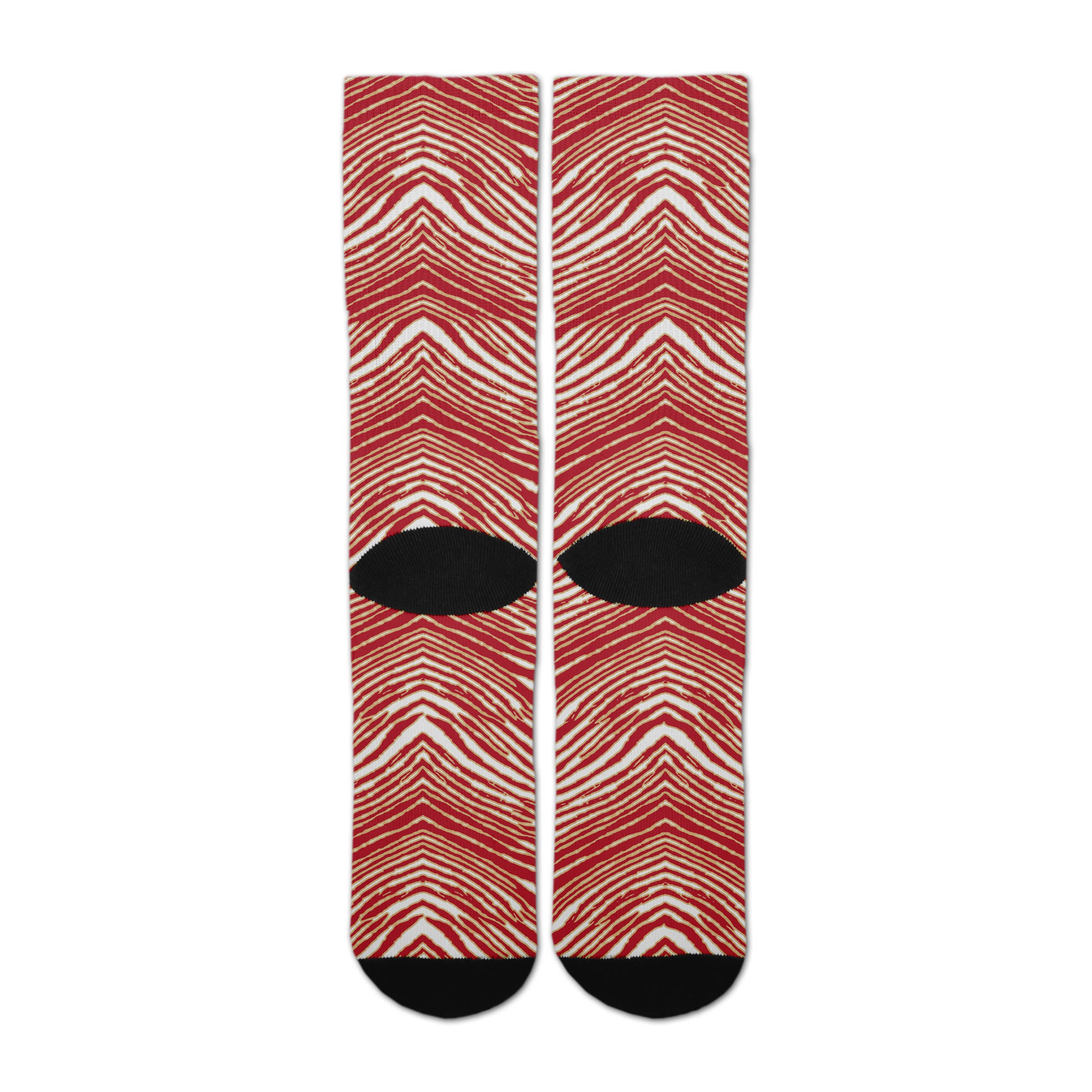 Zubaz By For Bare Feet NFL Zubified Adult and Youth Dress Socks, San Francisco 49ers, Large