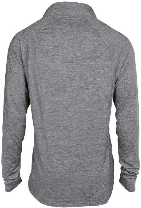 Zubaz NFL Football Men's Oakland Raiders Tonal Gray Quarter Zip Sweatshirt
