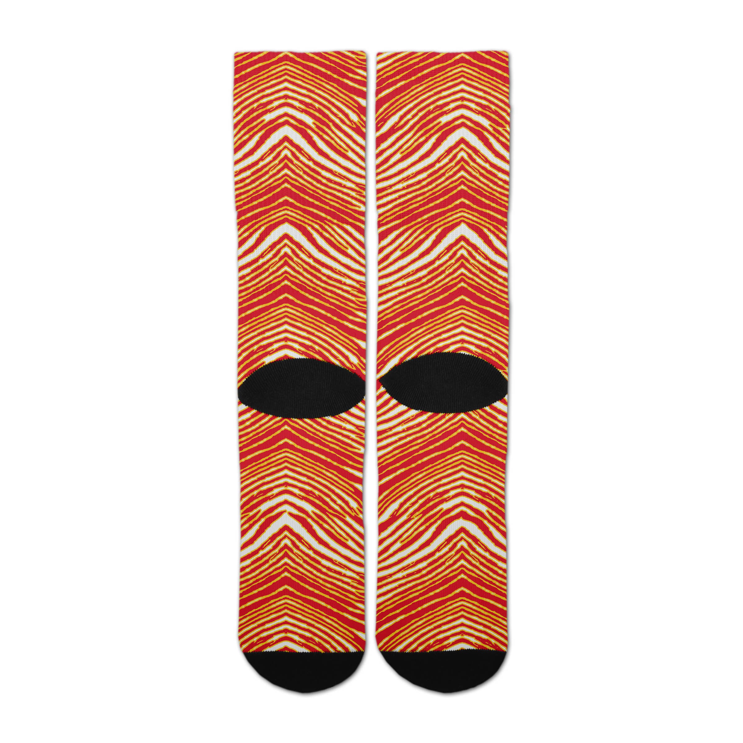 Zubaz By For Bare Feet NFL Zubified Adult and Youth Dress Socks, Kansas City Chiefs, Large