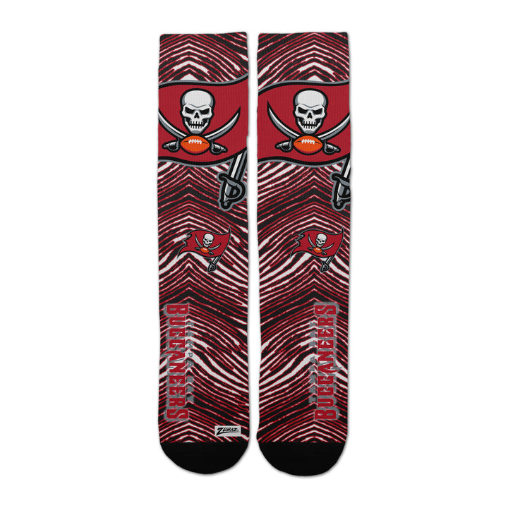 Zubaz By For Bare Feet NFL Zubified Adult and Youth Dress Socks, Tampa Bay Buccaneers, Large