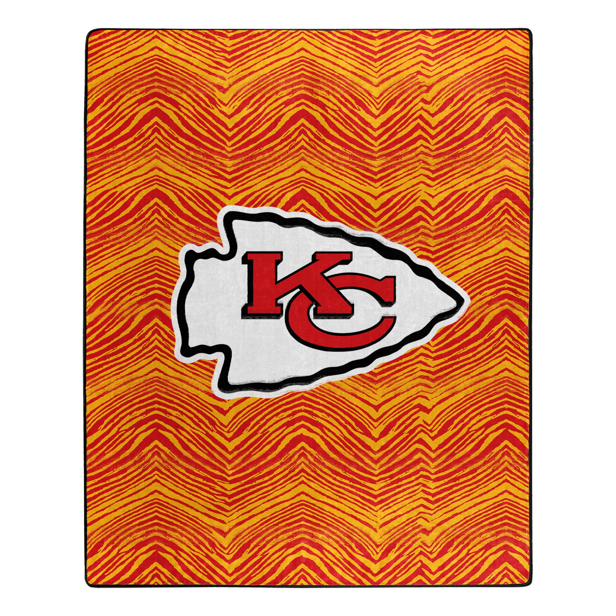 Zubaz X Northwest NFL Kansas City Chiefs Zubified Raschel Throw Blanket