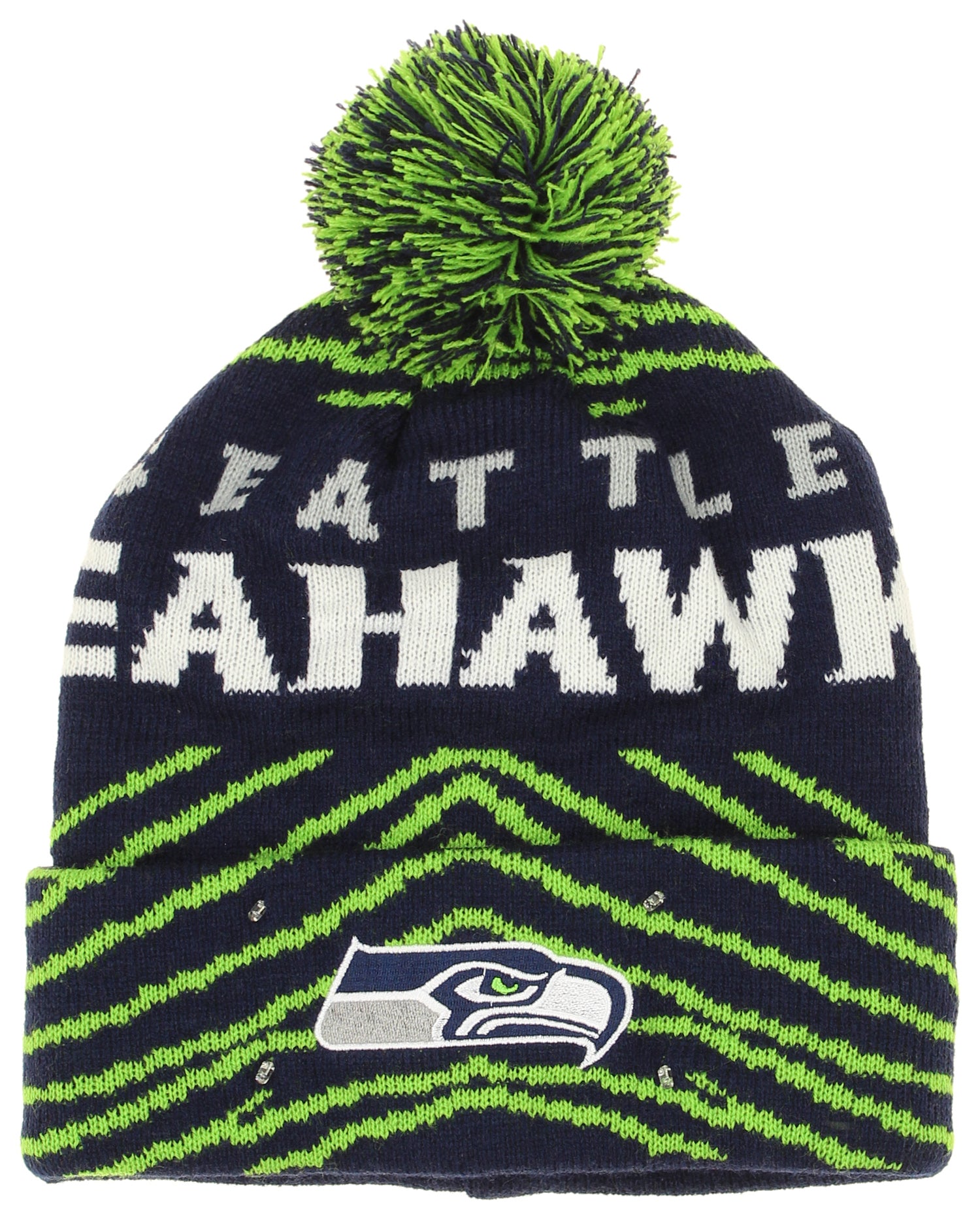 FOCO X Zubaz NFL Collab 3 Pack Glove Scarf & Hat Outdoor Winter Set, Seattle Seahawks