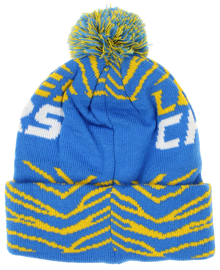 FOCO X Zubaz NFL Collab 3 Pack Glove Scarf & Hat Outdoor Winter Set, Los Angeles Chargers