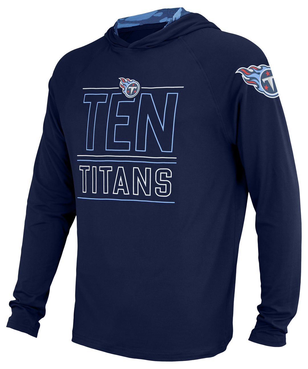 Zubaz NFL Men's Tennessee Titans Team Color Active Hoodie With Camo Accents