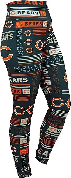Zubaz NFL CHICAGO BEARS TEAM COLOR COLUMN LEGGING XL