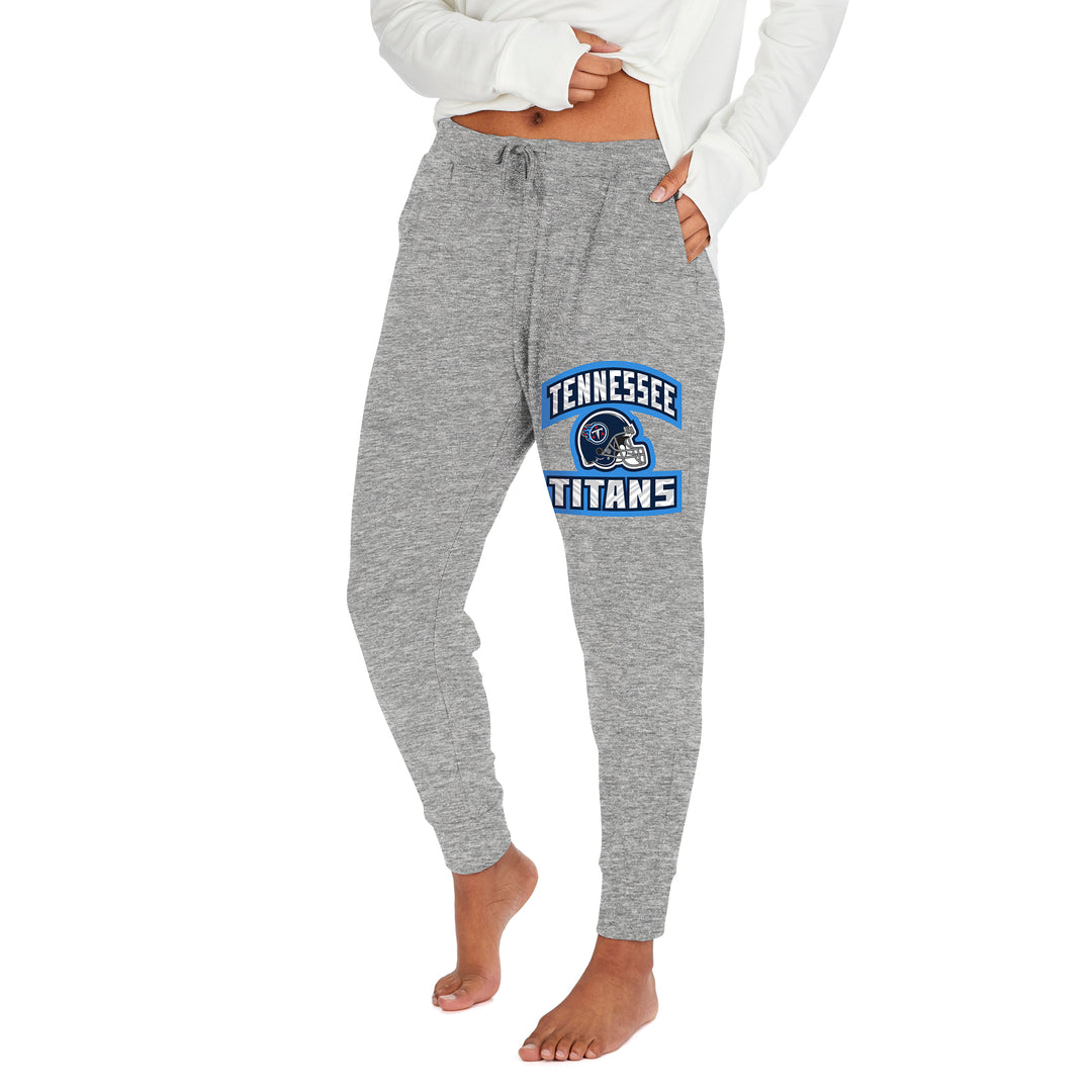 Zubaz NFL Women's Tennessee Titans Marled Gray Soft Jogger