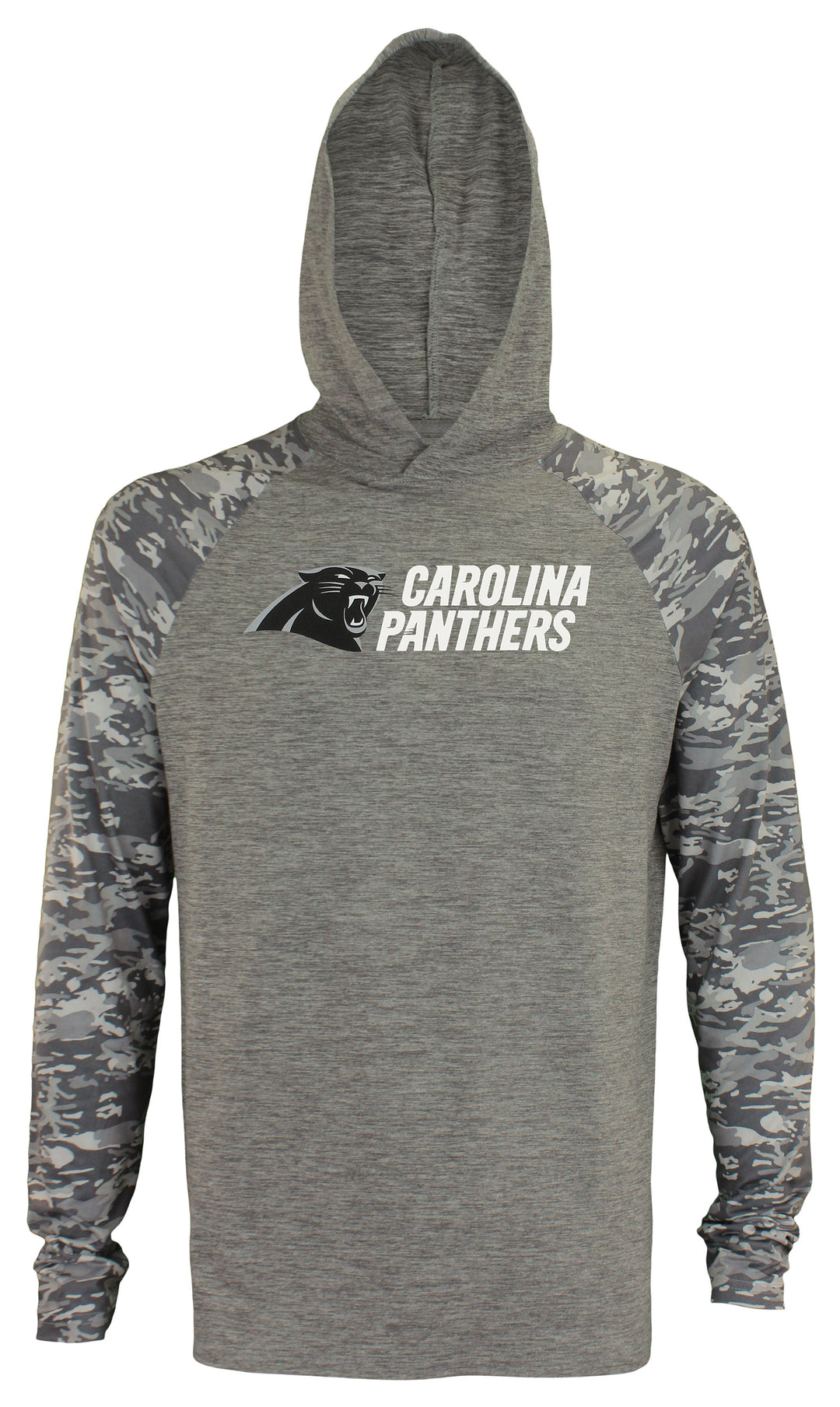 Zubaz NFL Carolina Panthers Lightweight Long Sleeve Space Dye Hoody