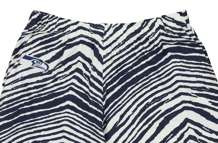 Zubaz Men's NFL Seattle Seahawks Single Line Zebra Print Team Logo Pants