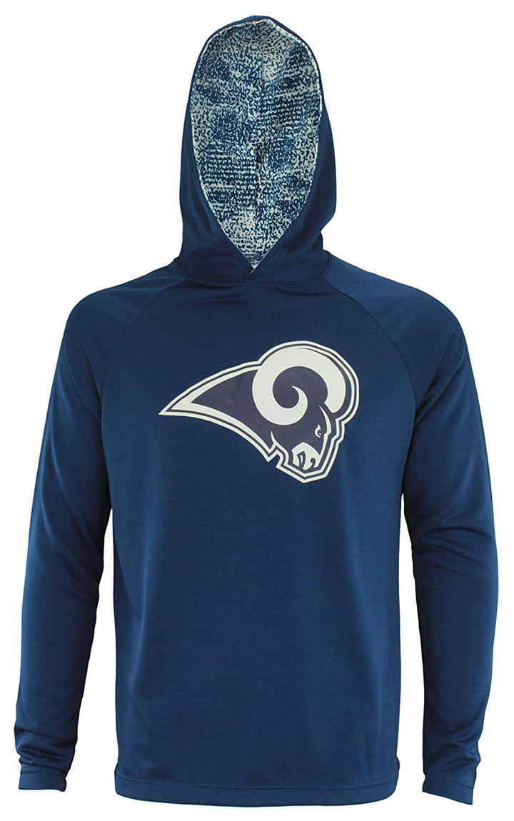 Zubaz NFL Los Angeles Rams Men's Lightweight Performance French Terry Hoodie