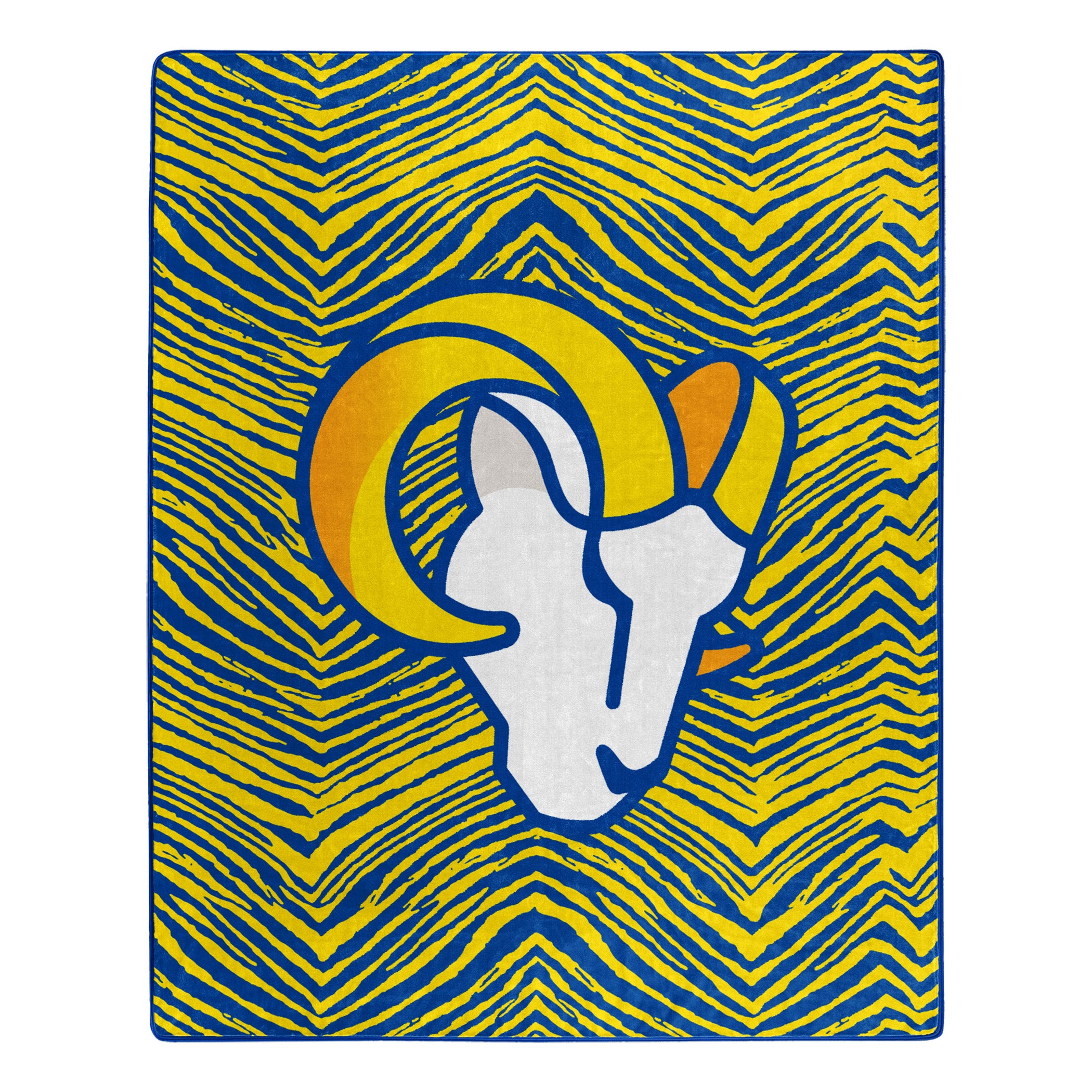 Zubaz X Northwest NFL Los Angeles Rams Zubified Raschel Throw Blanket