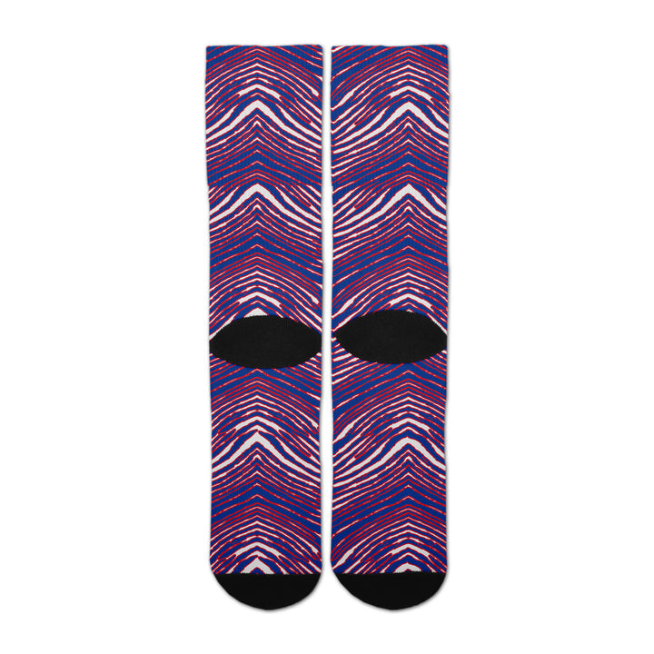 Zubaz By For Bare Feet NFL Zubified Adult and Youth Dress Socks, New York Giants, Large