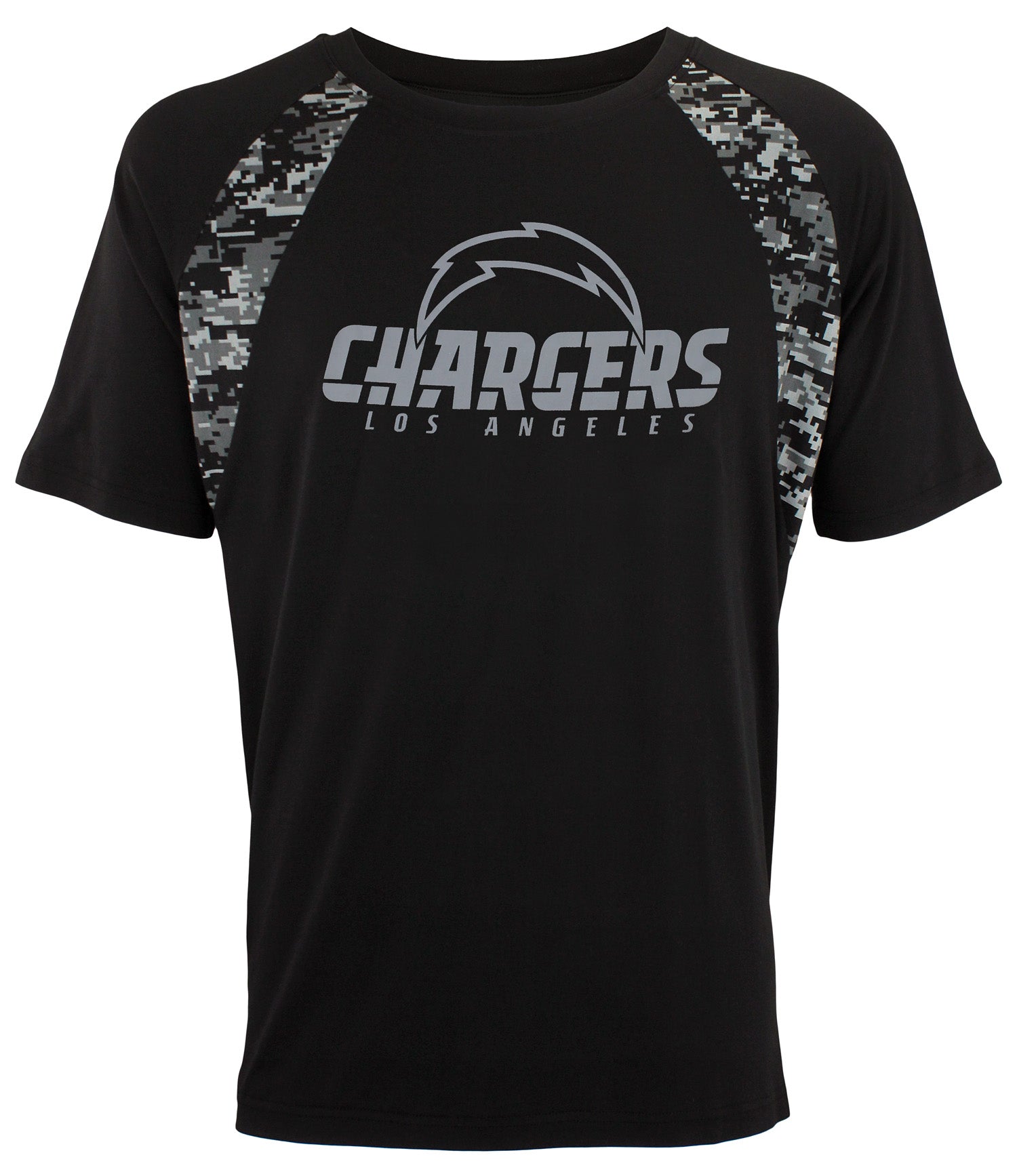 Zubaz NFL  LA CHARG DIG CM BLK TEE MEDIUM