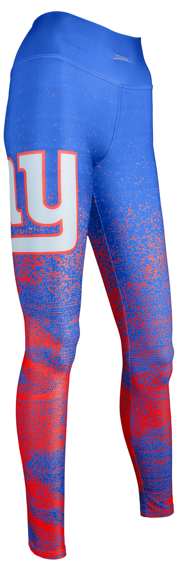 Zubaz NFL Women's NEW YORK GIANTS ROYAL BLUE/RED STATIC FADE LEGGING XS