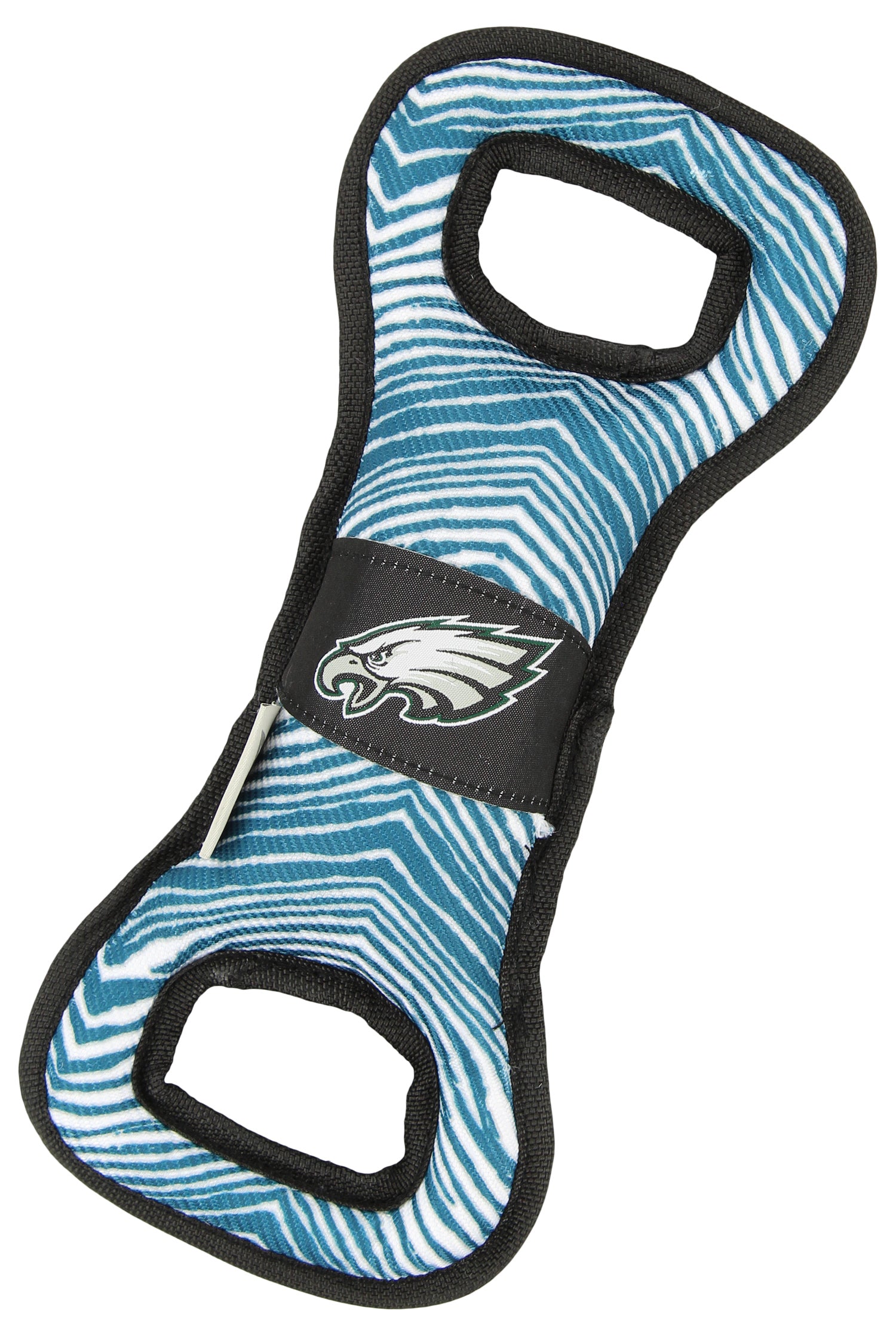 Zubaz X Pets First NFL Philadelphia Eagles Team Logo Dog Tug Toy with Squeaker