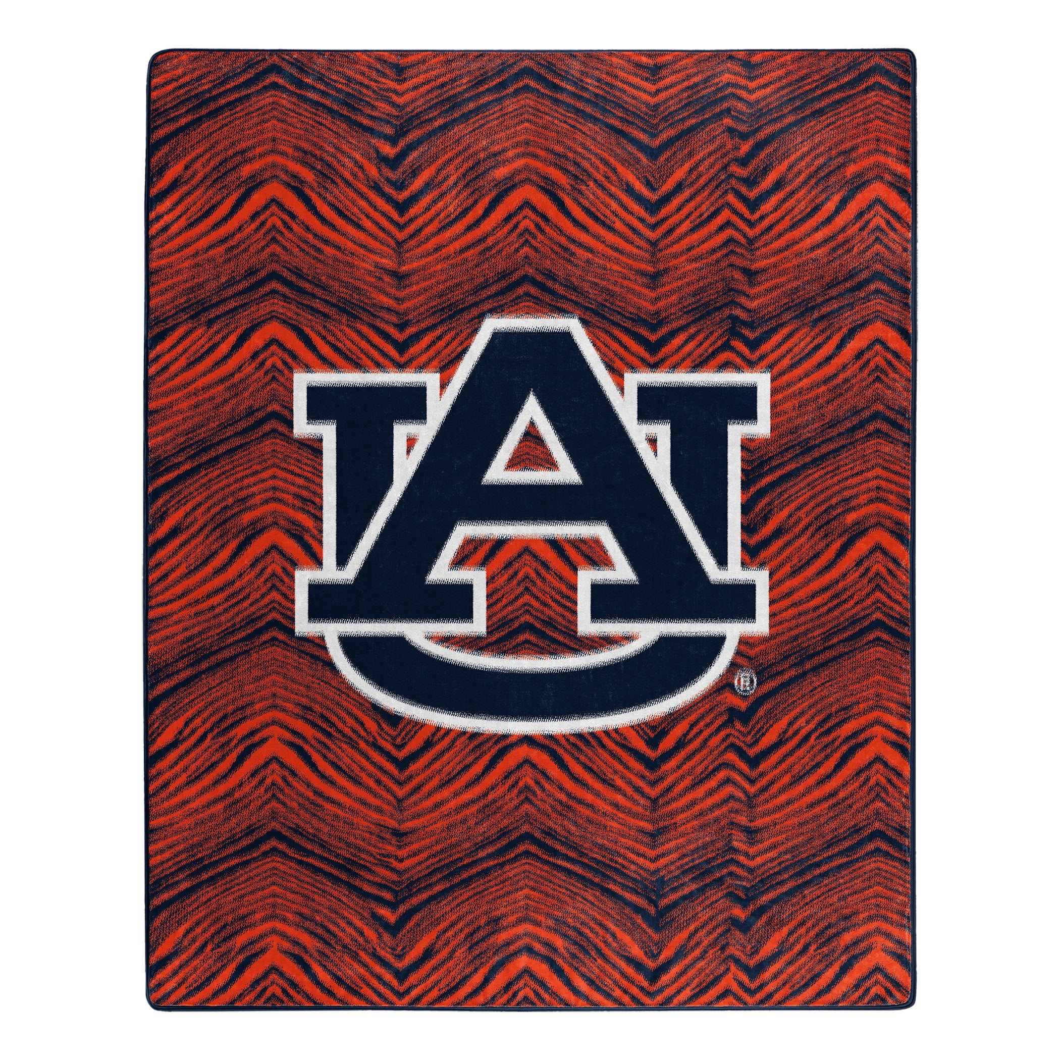 Zubaz by Northwest NCAA Zubified Raschel Throw Blanket, Auburn Tigers