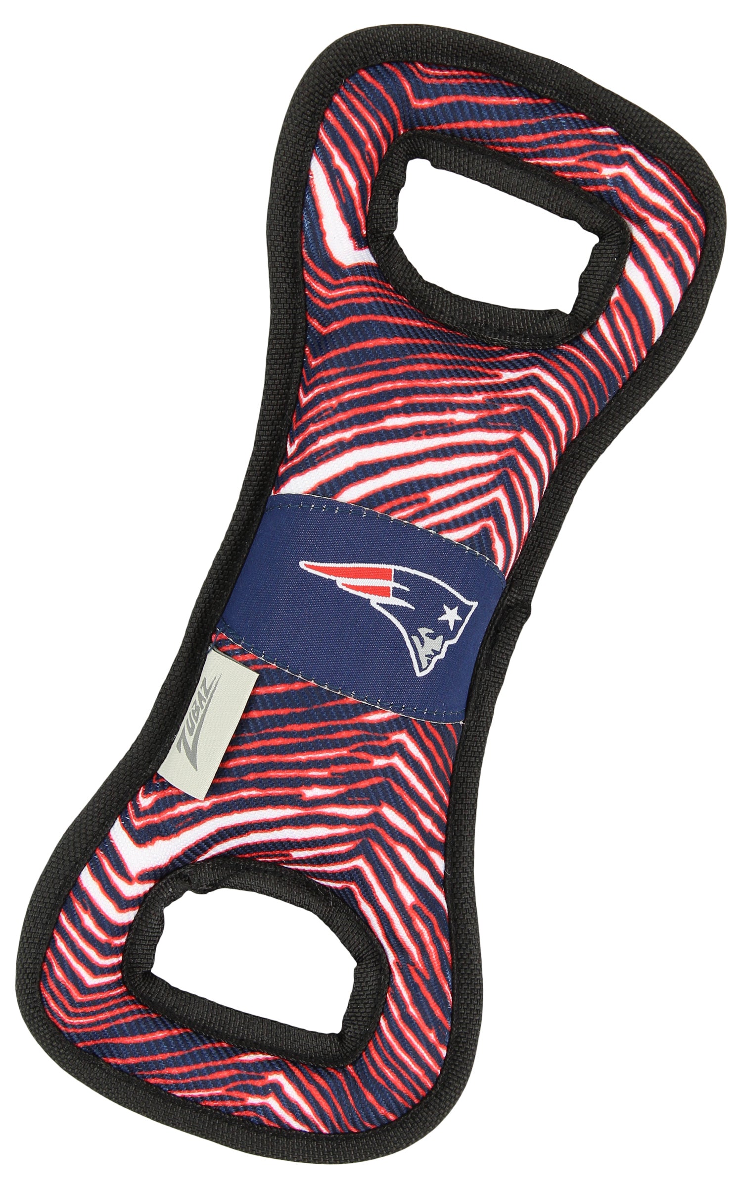 Zubaz X Pets First NFL New England Patriots Team Logo Dog Tug Toy with Squeaker