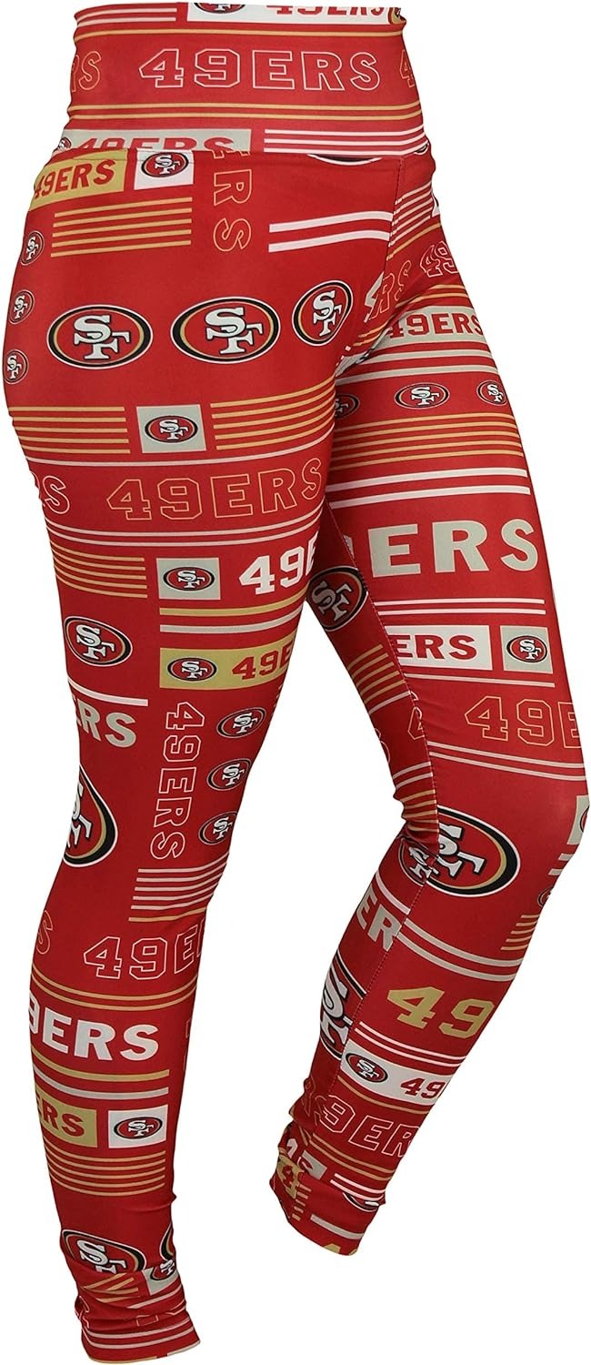 Zubaz NFL SAN FRANCISCO 49ERS TEAM COLOR COLUMN LEGGING XS